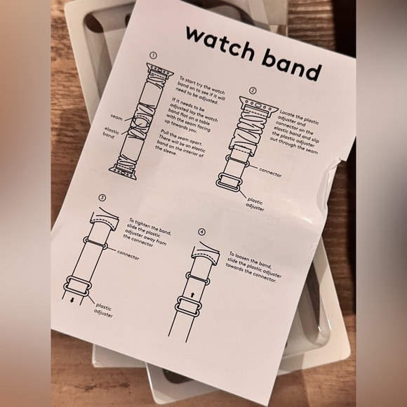 Heyday Apple Watch Scrunchie Band Blue White NIB - Picture 6 of 9